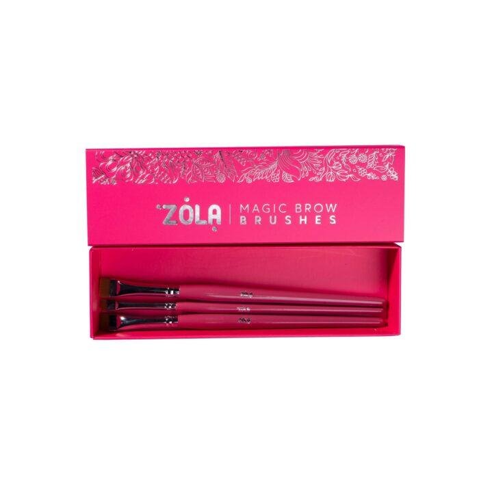 ZOLA Set Pensule zmeura MAGIC BROW BRUSHES - imagine 2