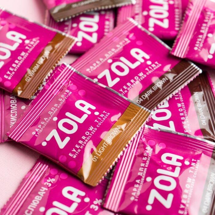 ZOLA - SET Plicuri Vopsea Sprancene ( 5 culori x 5 ml & 5 buc oxidant 3% x 5ml ) - imagine 3