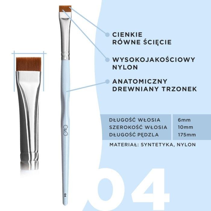 OKO – PROFESSIONAL SYNTHETIC BRUSH | Pensula lata dreapta #4 - imagine 2