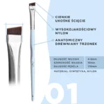 OKO - PROFESSIONAL SYNTHETIC BRUSH | Pensula tesita lata #1 - imagine 2