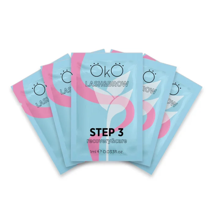 OKO - STEP 3 RECOVERY&CARE | Solutie laminare Gene & Sprancene (5 plicuri) - imagine 2
