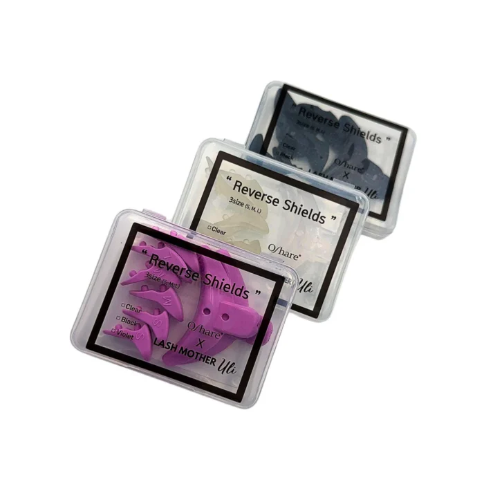 OSHARE x LASHMOTHER ULI - REVERSE LASH LIFT SHIELDS | Bigudiuri laminare gene reverse (NEGRU) - imagine 2
