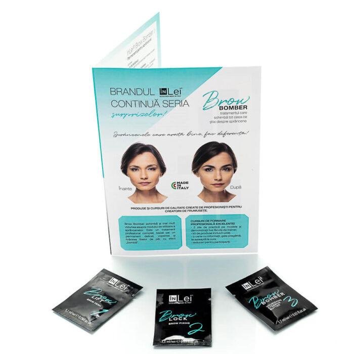 INLEI - MINI KIT BROW BOMBER | Set plicuri laminare sprancene (3x1,5ml) - imagine 2