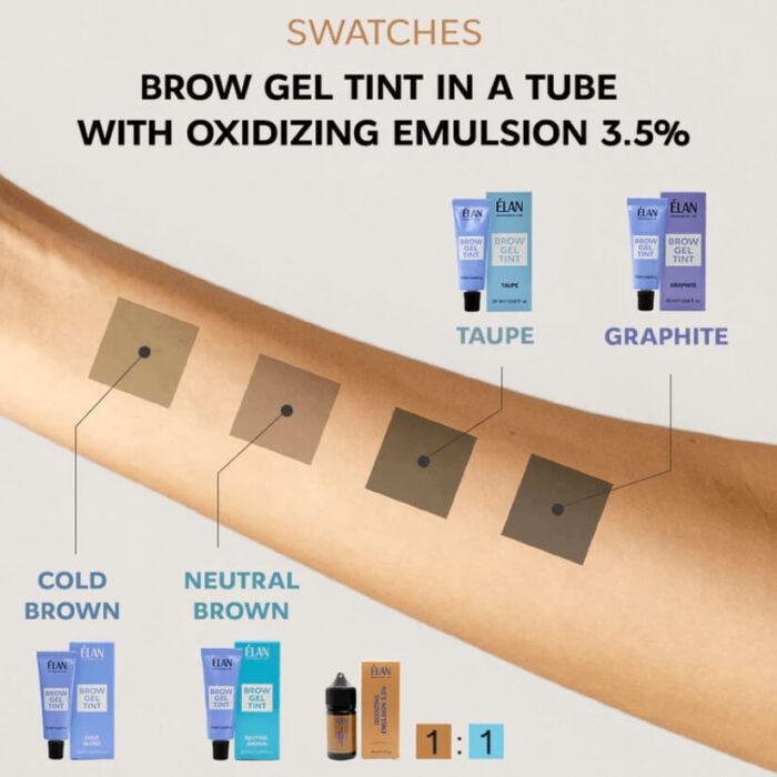 ÉLAN – BROW GEL TINT | Vopsea gel pentru sprâncene (NEUTRAL BROWN / 20ml) - imagine 2