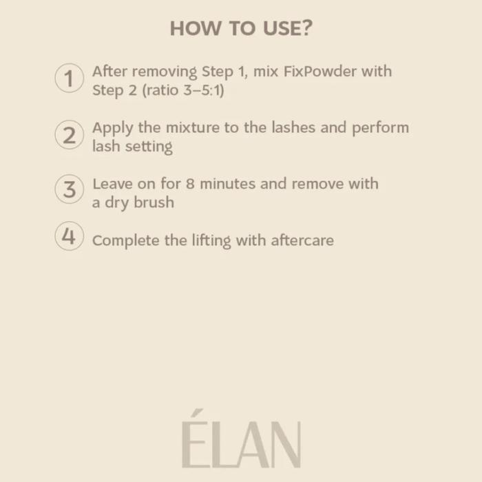 ÉLAN – FIXPOWDER | Pudra fixativa pentru laminarea genelor - imagine 4