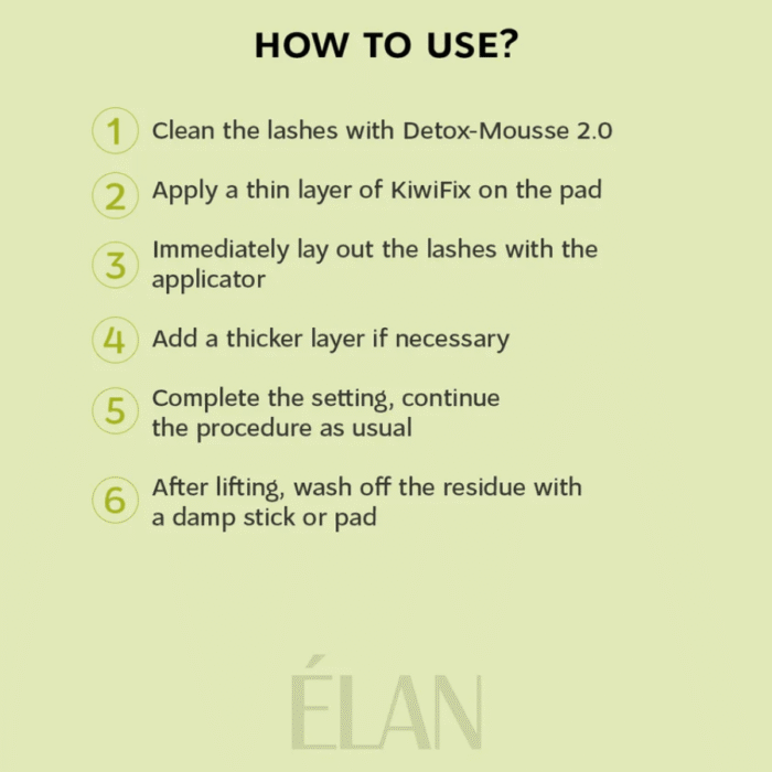 ÉLAN – KIWI FIX | Balsam fixativ pentru laminarea genelor - imagine 6