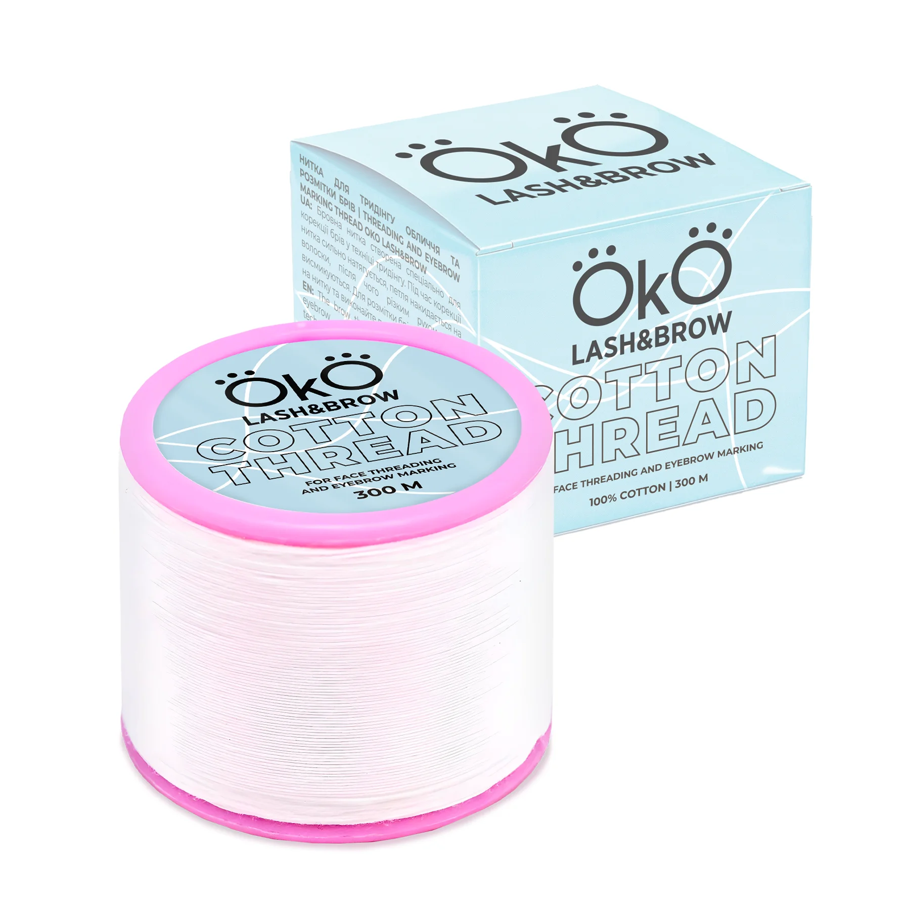 14617940.png OKO - COTTON THREAD | Ata fir de bumbac pentru penseta sprancene si epilat facial (300m) - imagine 1