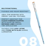 OKO – PROFESSIONAL SYNTHETIC BRUSH | Pensula plata mica #8 - imagine 2