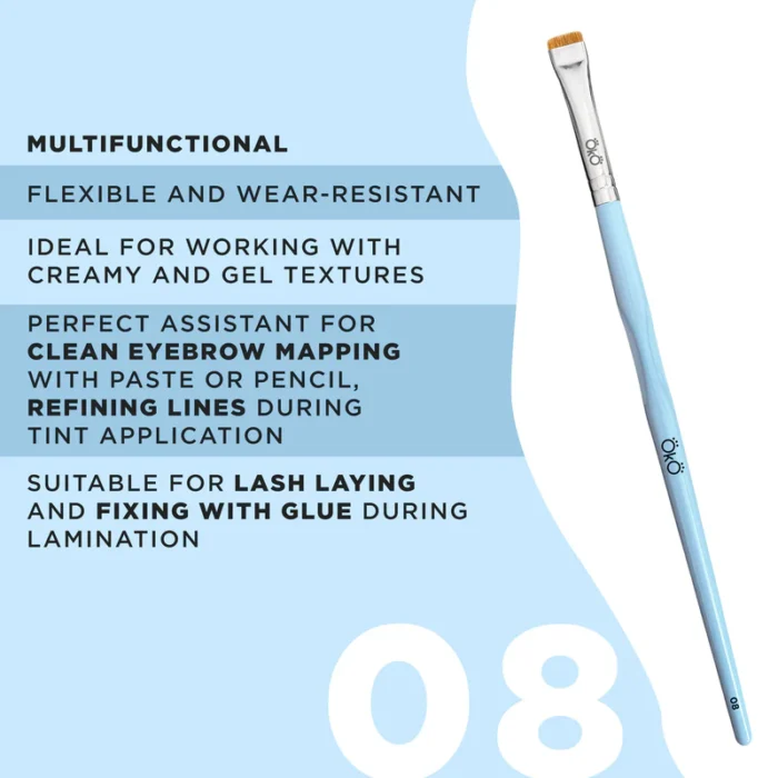 OKO – PROFESSIONAL SYNTHETIC BRUSH | Pensula plata mica #8 - imagine 2