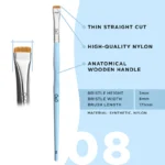 OKO – PROFESSIONAL SYNTHETIC BRUSH | Pensula plata mica #8 - imagine 3